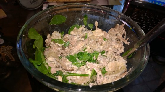 Salad for dinner with omelet