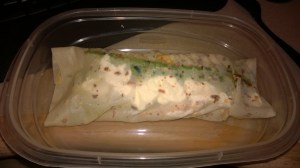 Chicken, asparagus, and ff cream cheese wrap!